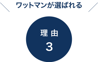ワットマンが選ばれる理由：3